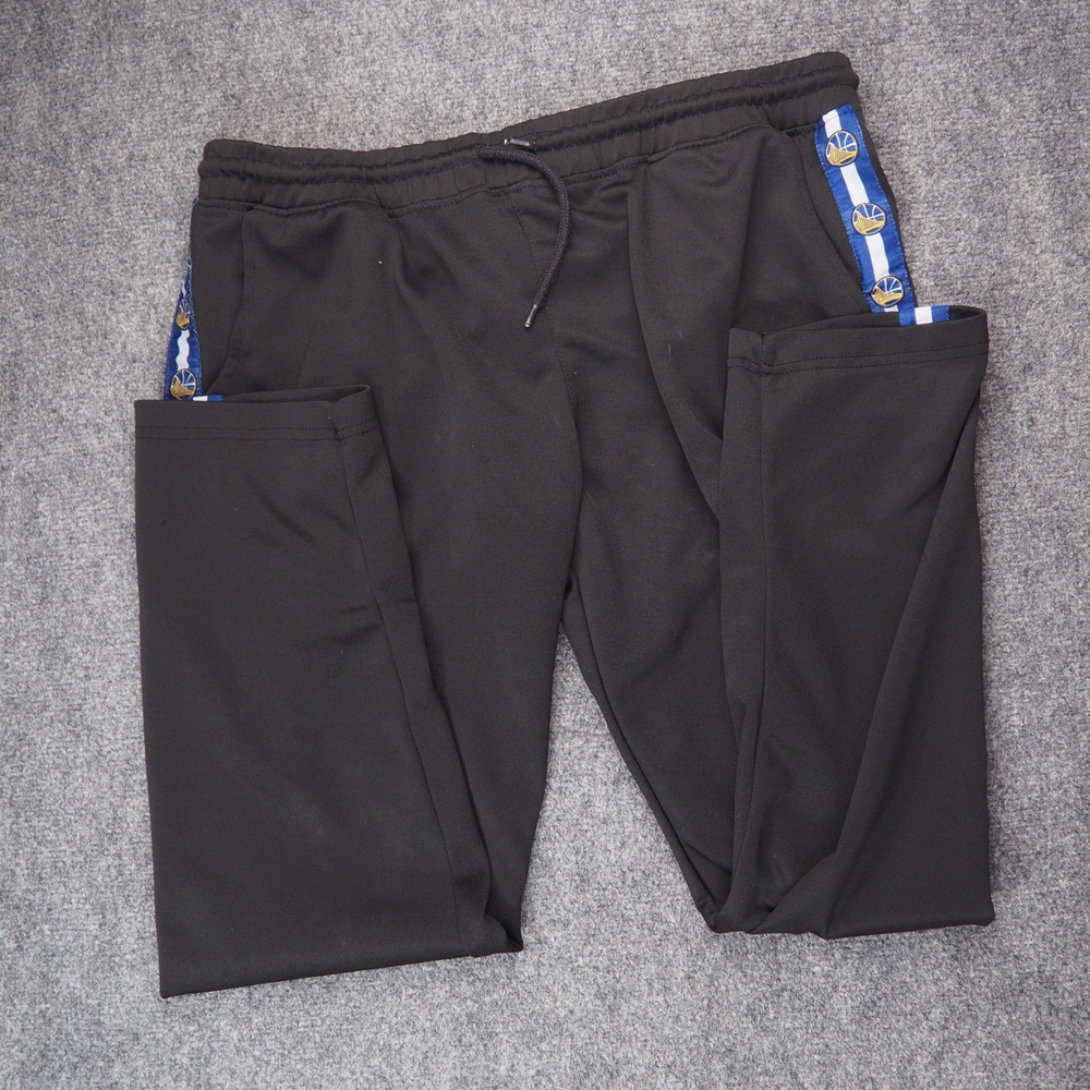 Golden State Warriors Pants Men XL NBA Black Solid Sporty Athleisure Gorpcore